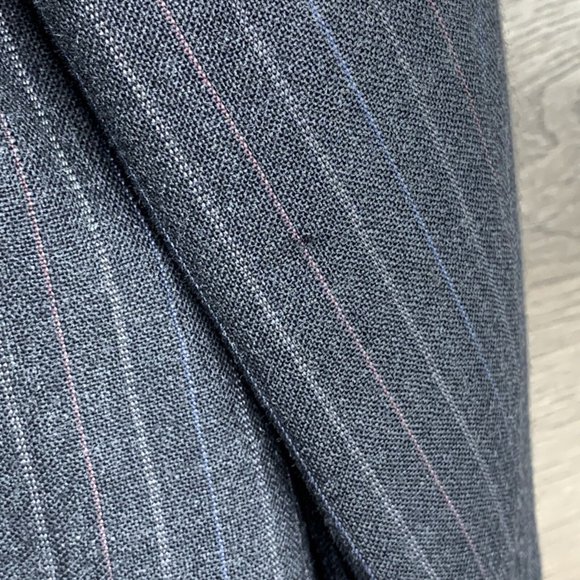 Daks London New York Mens See Desc. for Meas. Charcoal Grey w Pinstripes 2 piece - Picture 9 of 16